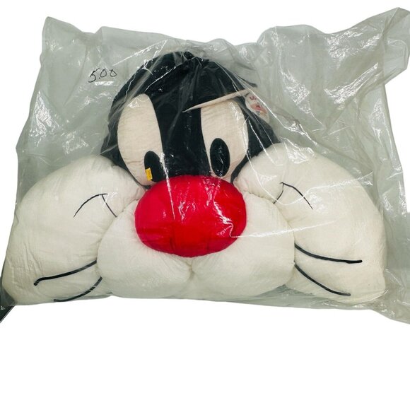 Vintage Play By Play Looney Tunes Sylvester Cat Nylon Plush Pillow Puffalump - Picture 2 of 12